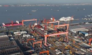 第二艘国产大型邮轮进入总组施工阶段