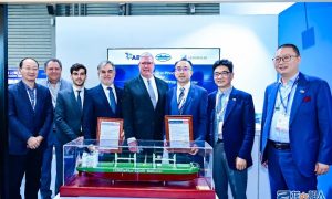 ABS向中国首艘65000载重吨甲醇双燃料散货船授予原则性认可证书