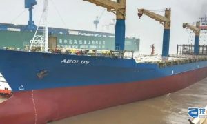 上海中远海运重工完成“风神”轮修理工程